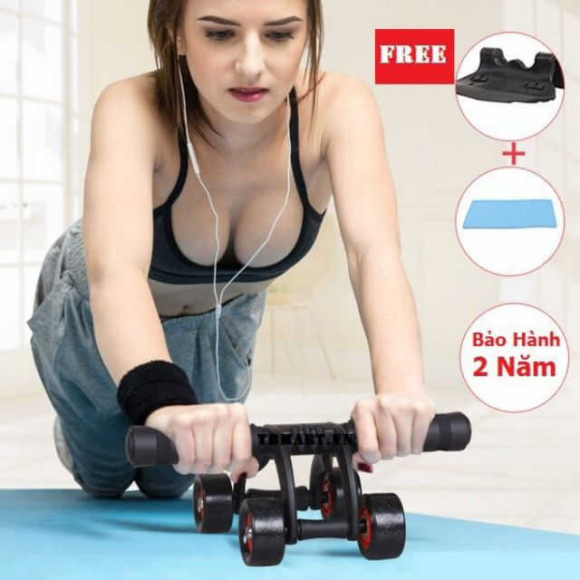 Con Lăn Tập Bụng 4 Bánh