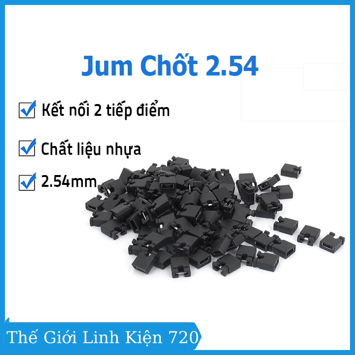 Bộ 10 chiếc Jump chốt 2.54mm màu ngẫu nhiên