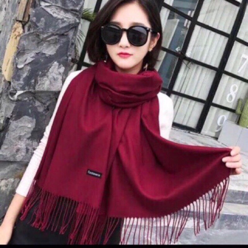 Khăn Choàng Cổ Nữ Cashmere chất vải Len mềm mịn