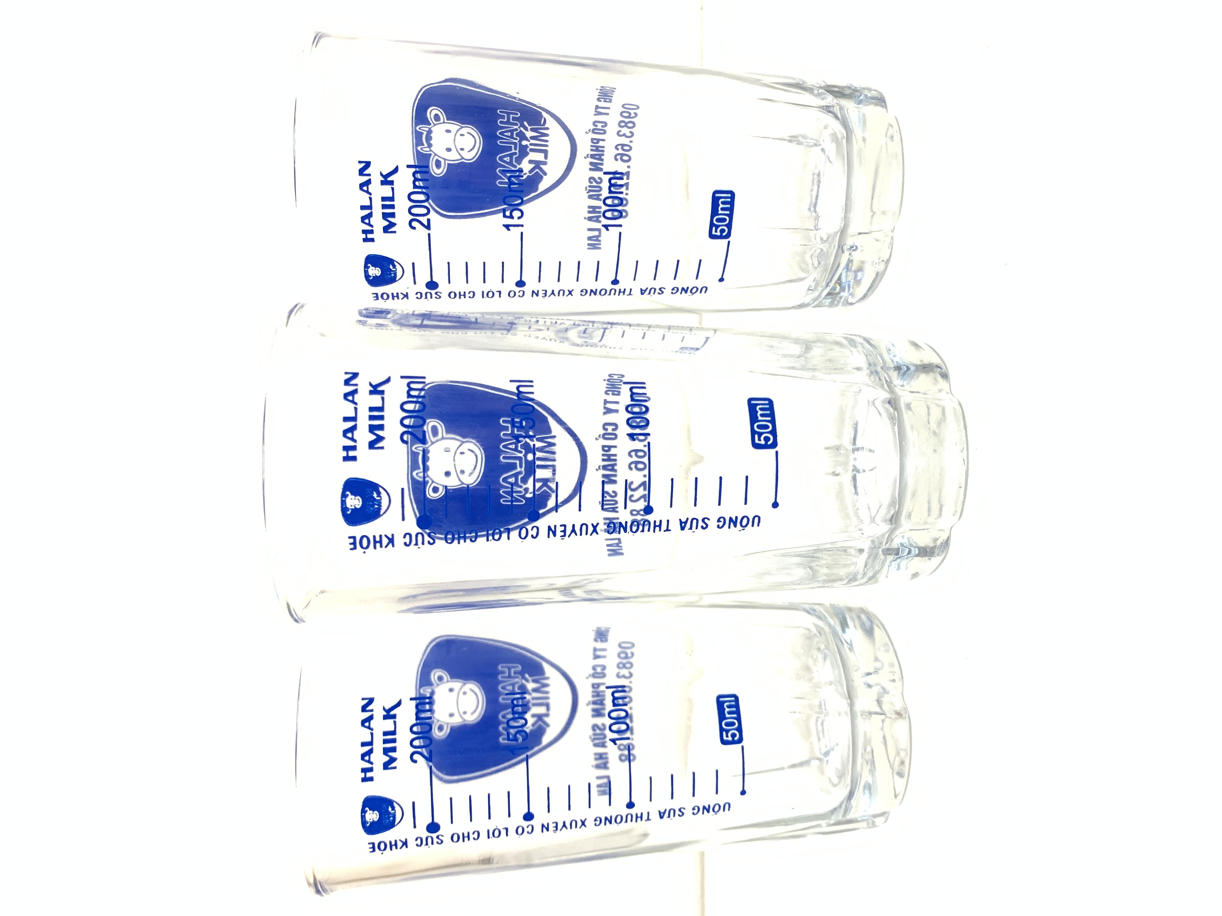 Cốc pha sữa thuỷ tinh chia vạch 200ml Halan Milk
