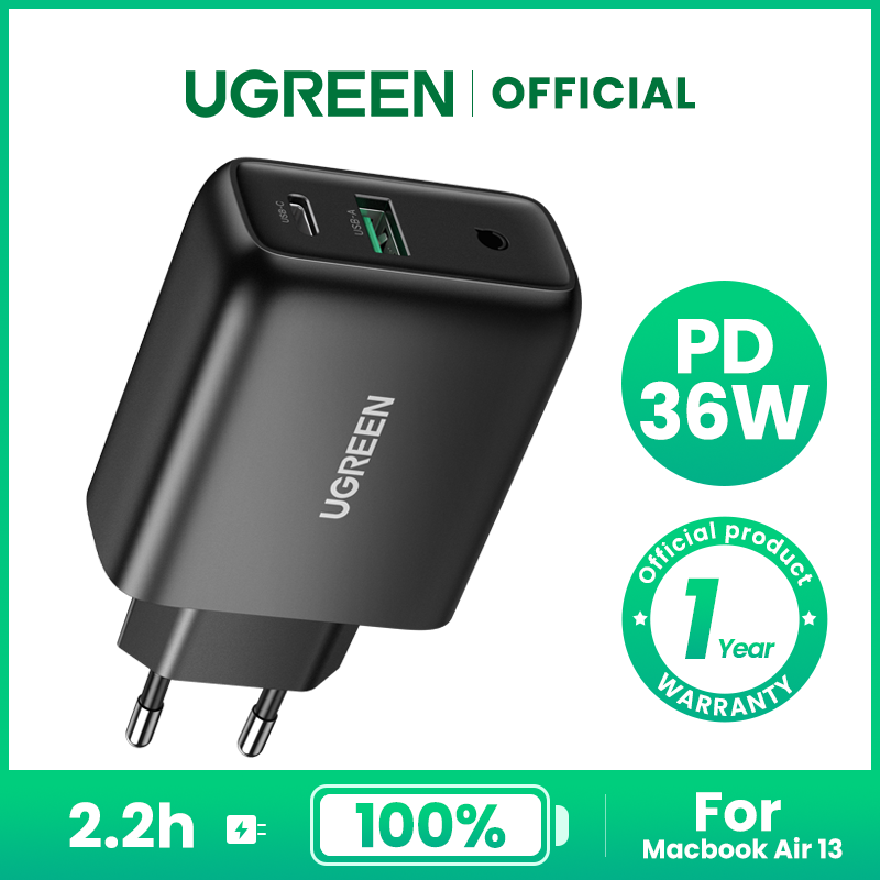 UGREEN 36W USB PD Charger USB Dual Wall Charger Quick Charge 3.0 4.0 QC 3.0 Charger for iPhone 12 Wall USB Type C Charger for Xiaomi Samsung handphones