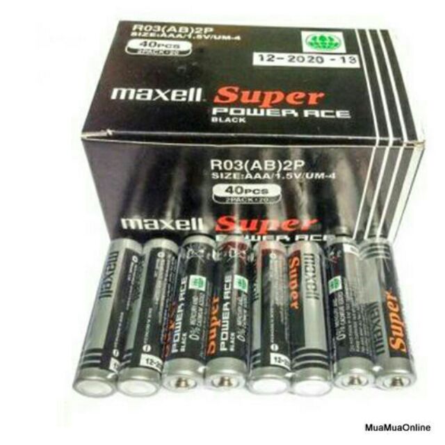 [HCM]Pin tiểu AAA maxell (1hộp 40 viên)