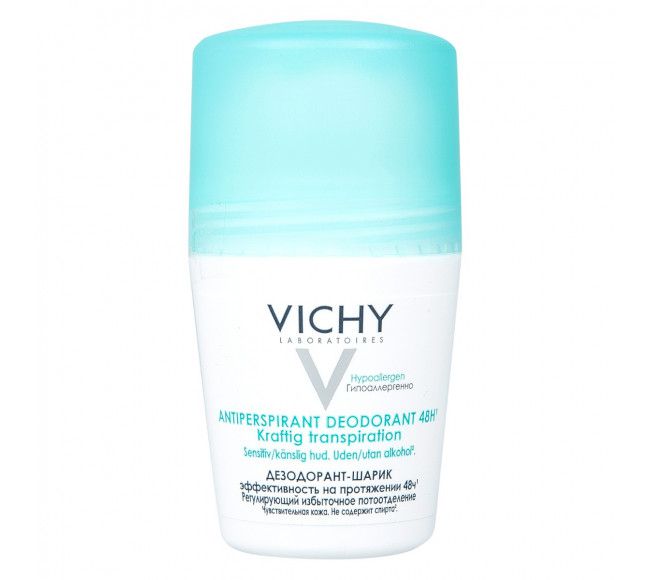 Lăn Khử Mùi VICHY 50ml Nội Địa Pháp Khô Thoáng, Ngăn Tiết Mồ Hôi Vùng Da Dưới Cánh Tay Lên Đến 48H