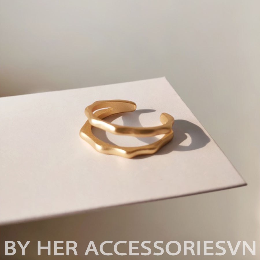 Nhẫn nữ " Layer Ring " mạ bạc 925 sáng đẹp | HER.ACC| N5