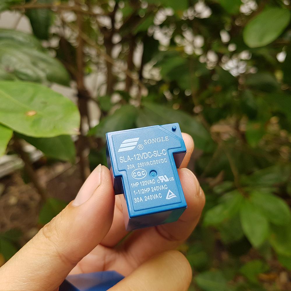 Combo 5 con Relay 12V 6 chân 30A màu xanh ( hàng xịn )