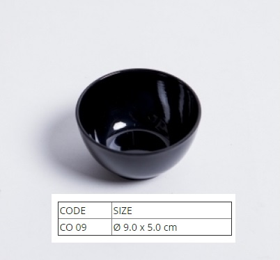 Chén Chè, Chén Chấm Màu Đen Nhựa Melamine