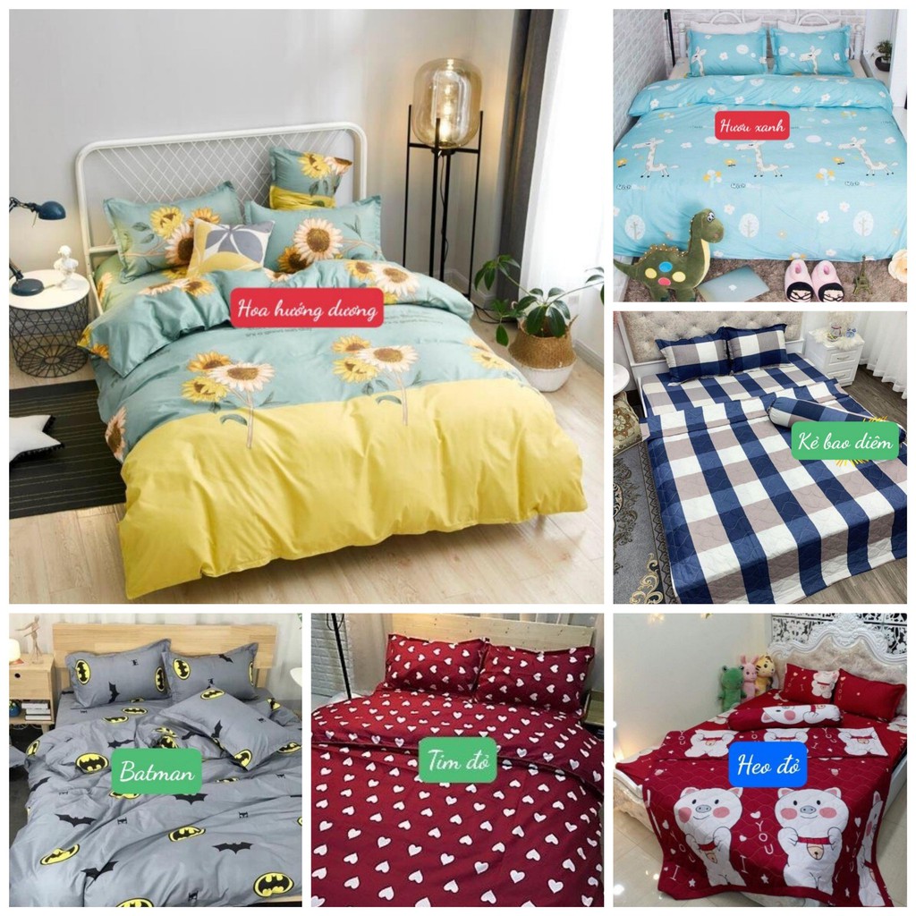 combo 1 ga 2 vỏ gối 2m2 poly hàn shopgiarehcm BG0061