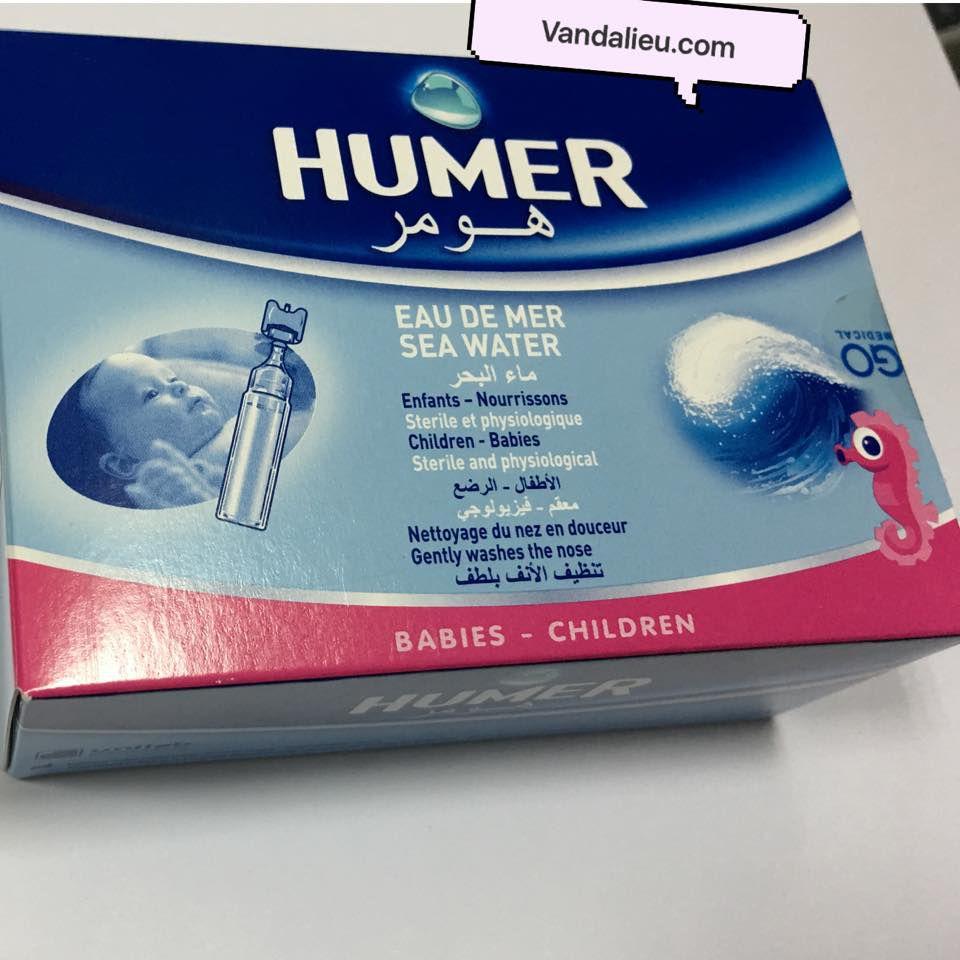Dung dịch vệ sinh mũi cho trẻ em Humer Unidoses, hộp 18 ống, xuất xứ Pháp