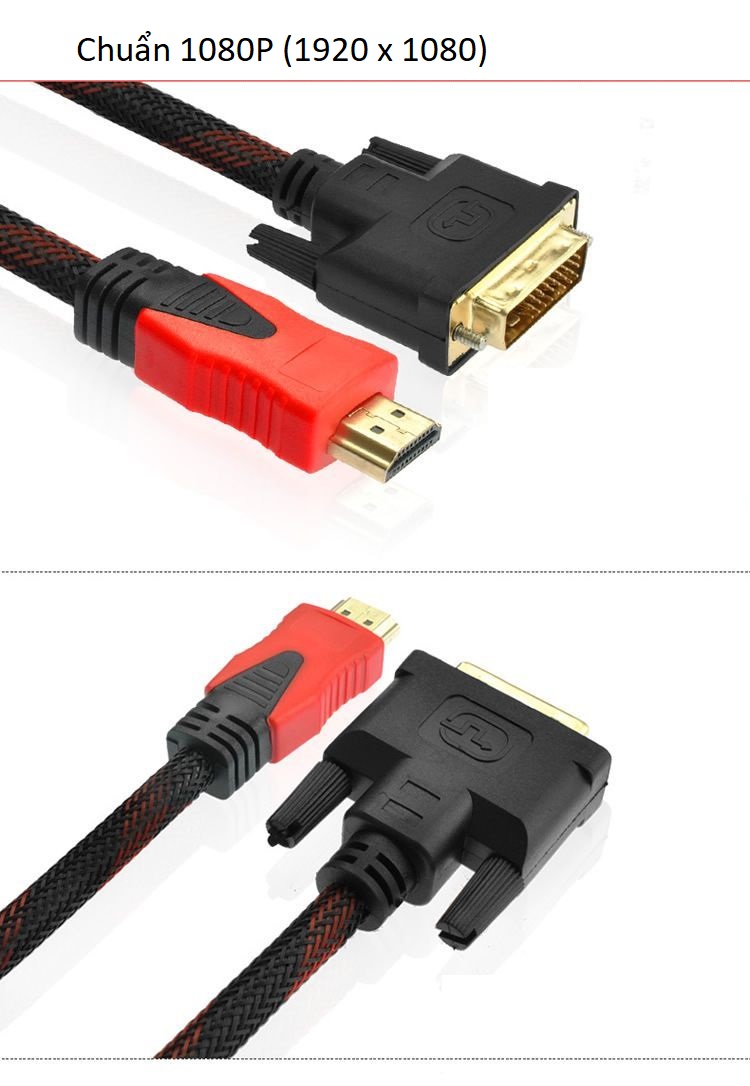 Cáp DVI sang HDMI dây dù 1.5M 1080P