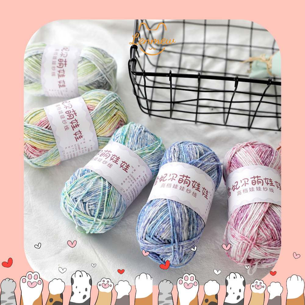 Len Baby Yarn chính hãng (cuộn 40g) (Bảng màu loang)