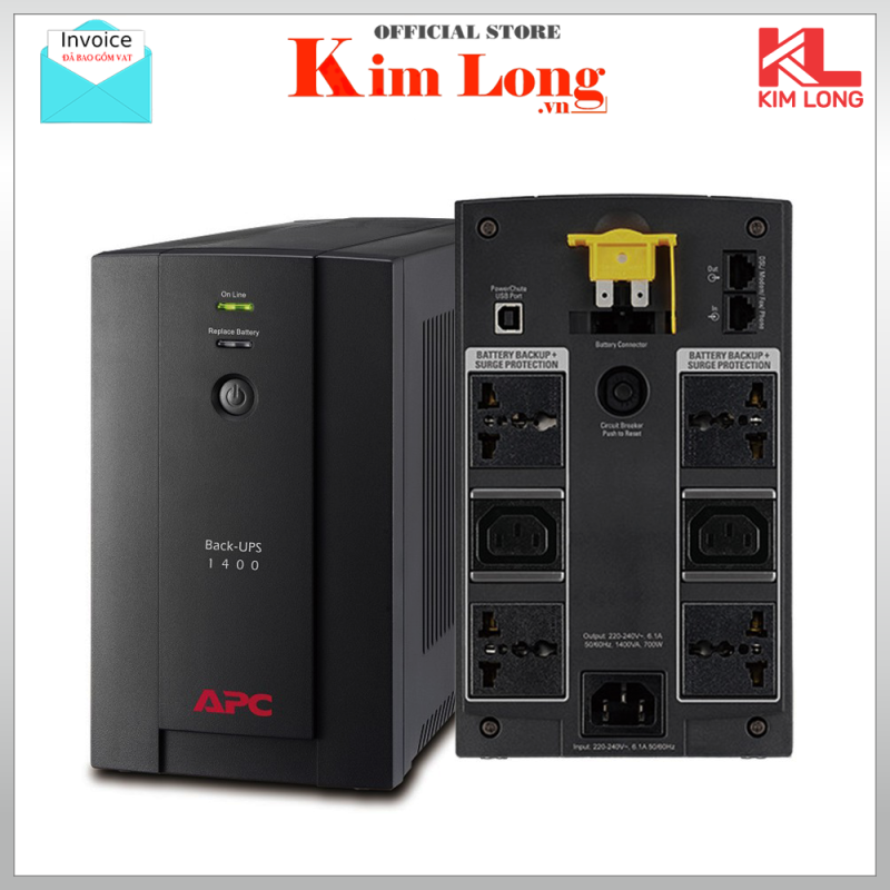 Bảng giá [Trả góp 0%]Bộ lưu điện UPS APC BX1400U-MS Back UPS 1400VA 230V 700W AVR Universal and IEC Sockets - Chính hãng Digiworld Phong Vũ