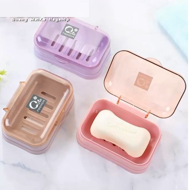Hộp Đựng Xà Phòng Dễ Thương, Nhỏ Gọn, Có Nắp Đậy