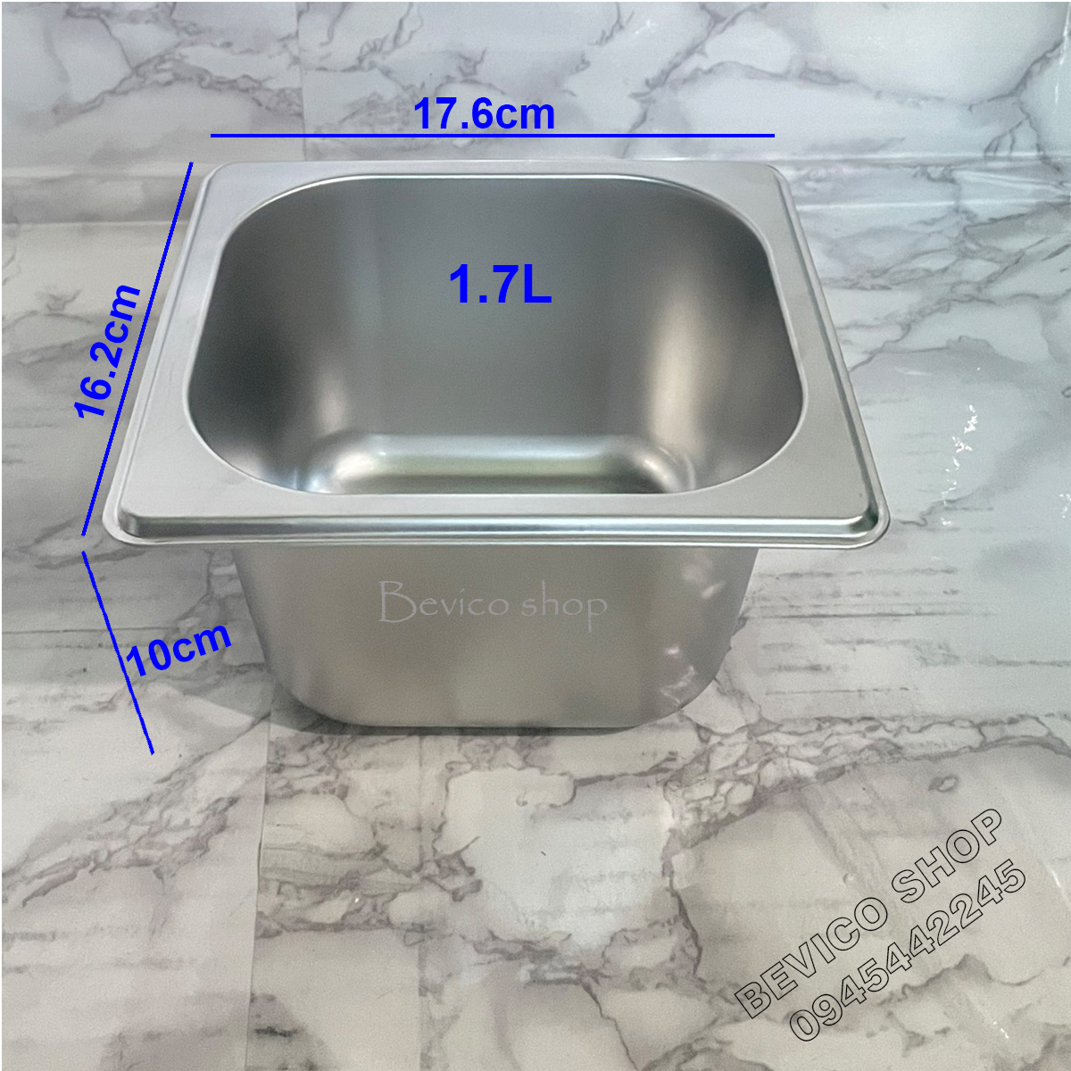 Khay inox đựng thạch topping, đựng thực phẩm (nhiều size)