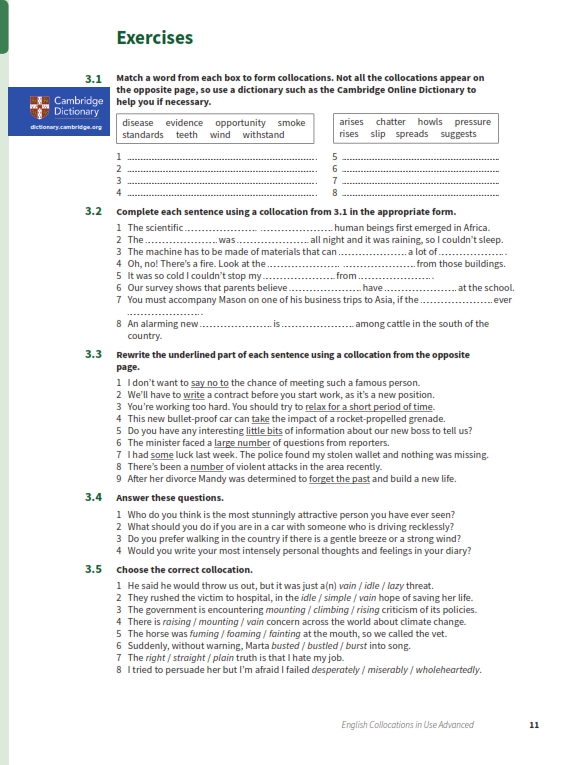 English Collocations in use advanced - Second edition