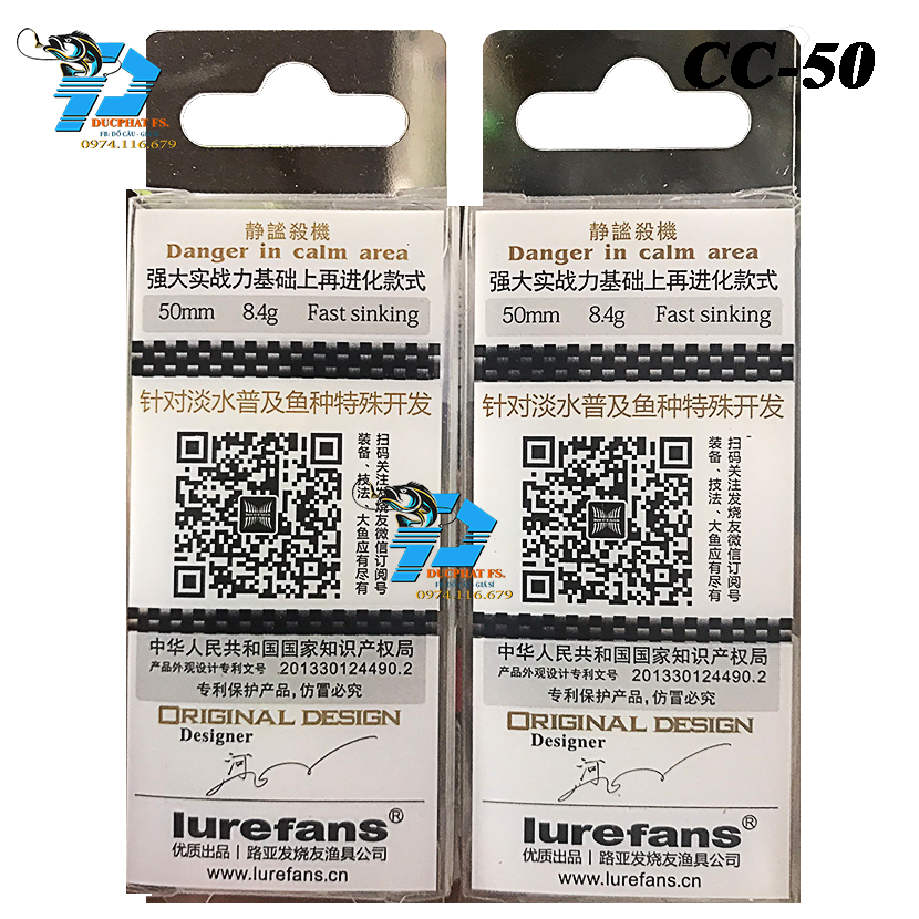 Mồi Giả lure CC50, Mồi lure cá chẽm , cá lóc