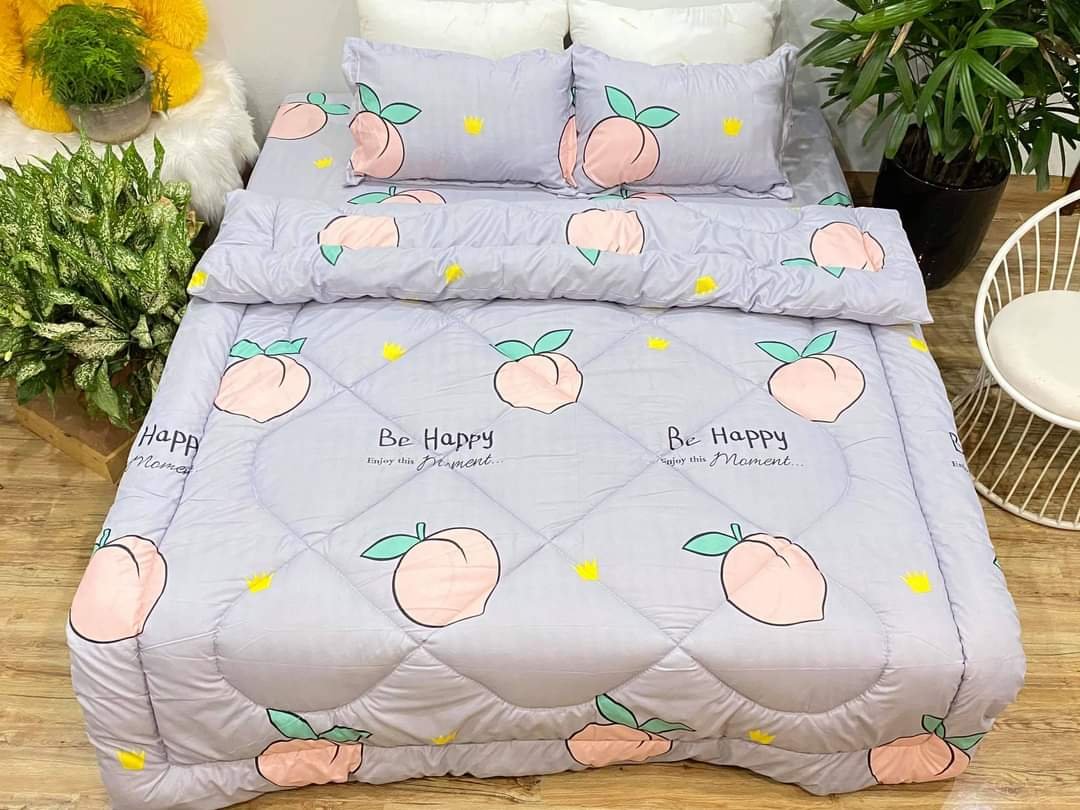 Chăn phao siêu nhẹ cực ấm 1m8x2m mẫu đào tím