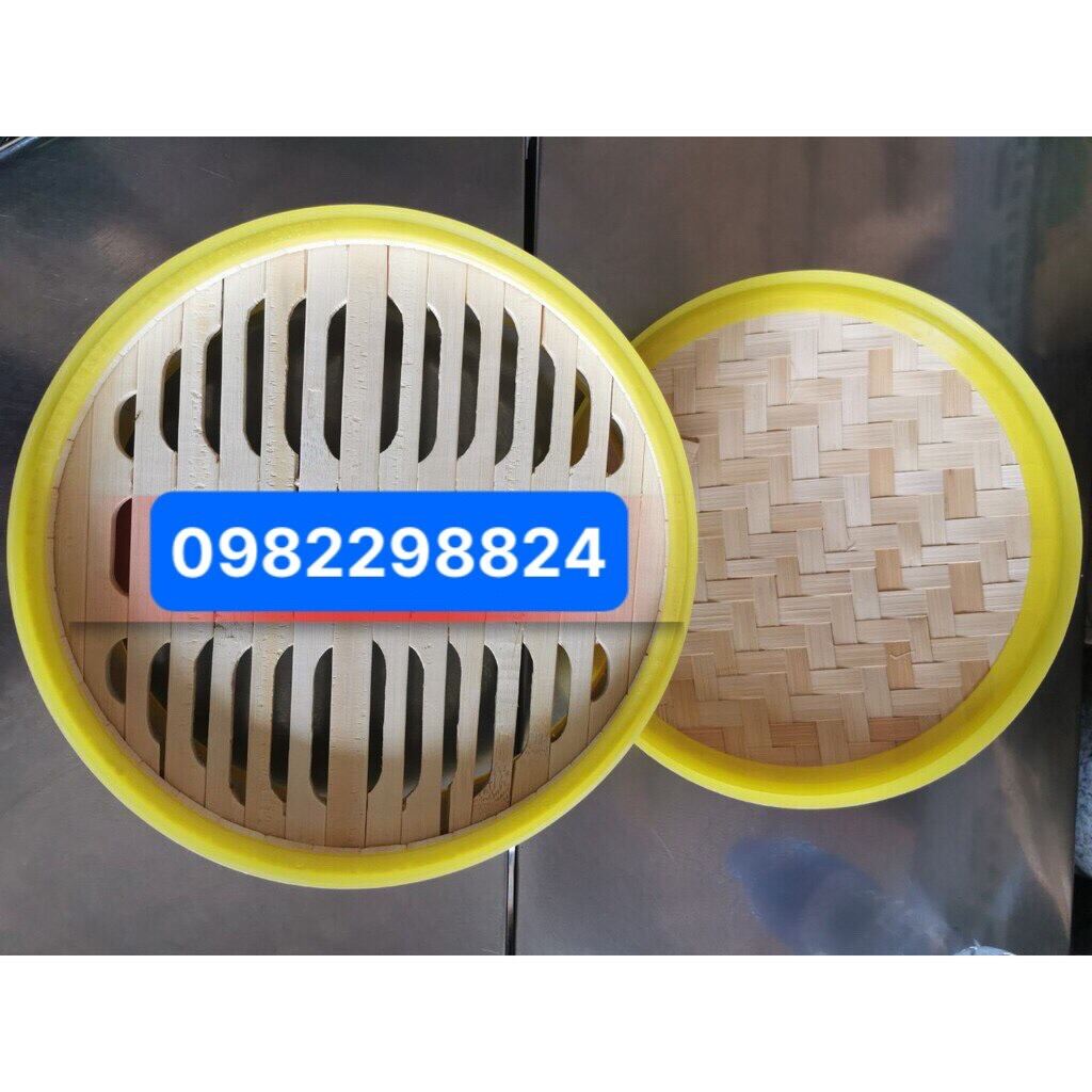 [HCM]Xửng / Lồng Hấp Bánh Bao và Há Cảo Bằng Tre Viền Nhựa IN-TL