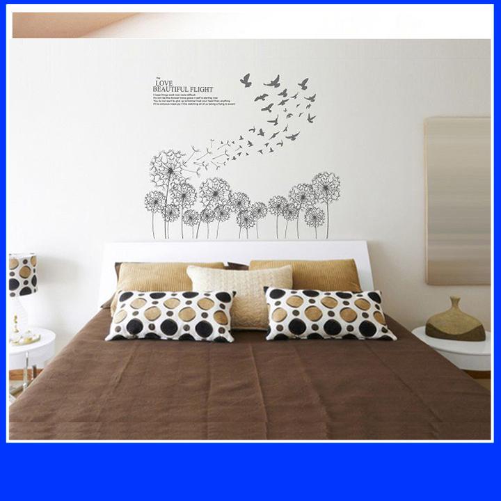[HCM]Decal dán tường Hoa bồ công anh 2 DH071 (110 x 110cm)