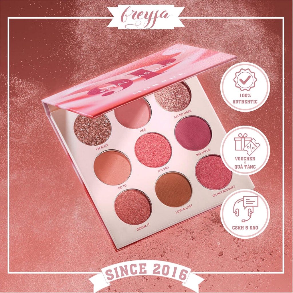 Bảng phấn mắt Morphe 9P Petal Passion Tone Hồng và Ánh Kim