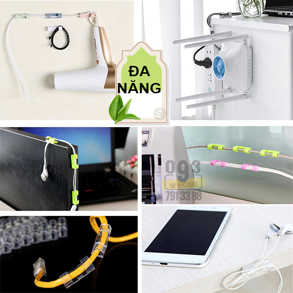 Combo 10 Kẹp Dây Điện Kẹp Đi Đường Điện