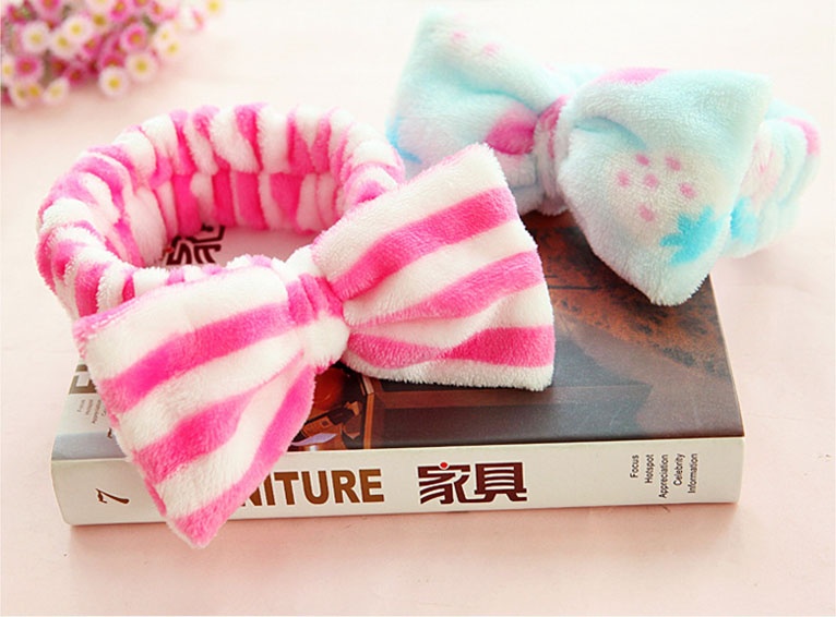 Băng Đô Quấn Đầu Trang Điểm, Rửa Mặt Hình Nơ