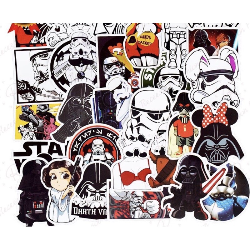 combo 30-60 sticker star wars decal hóc dán/ hình dán star wars