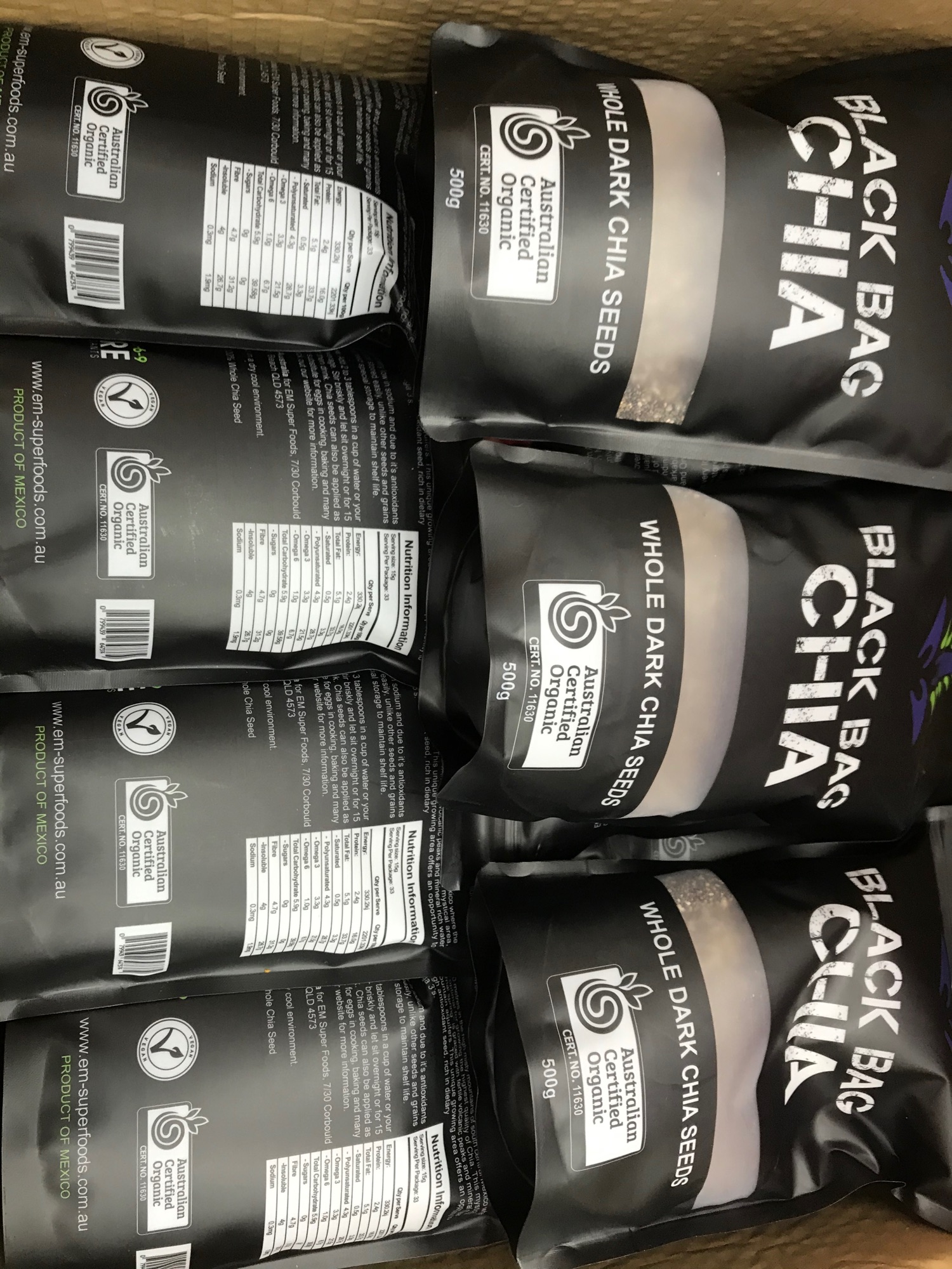 Hạt chia Úc Black Bag Chia gói 500gr (date 12/2023)