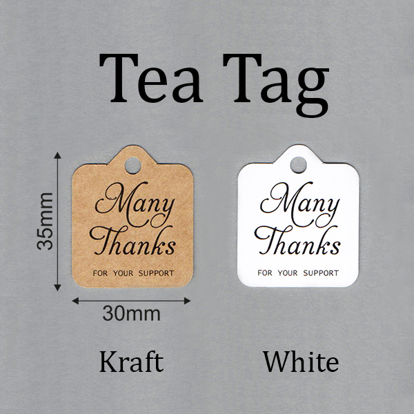 100pcs,thẻ tag giấy kraft / trắng treo thank you cám ơn tag