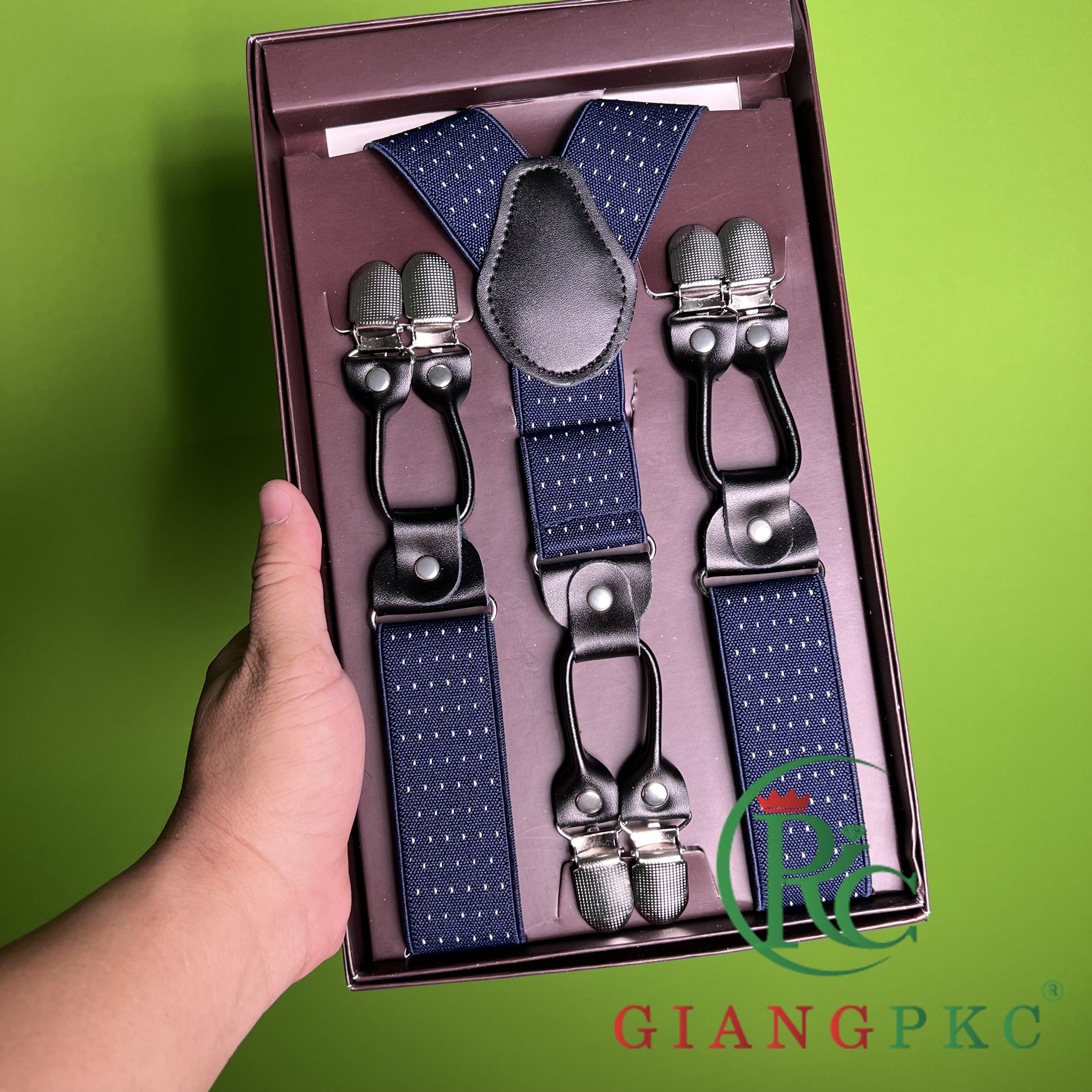 [HCM]Dây đai quần chữ Y 6 kẹp nam tính