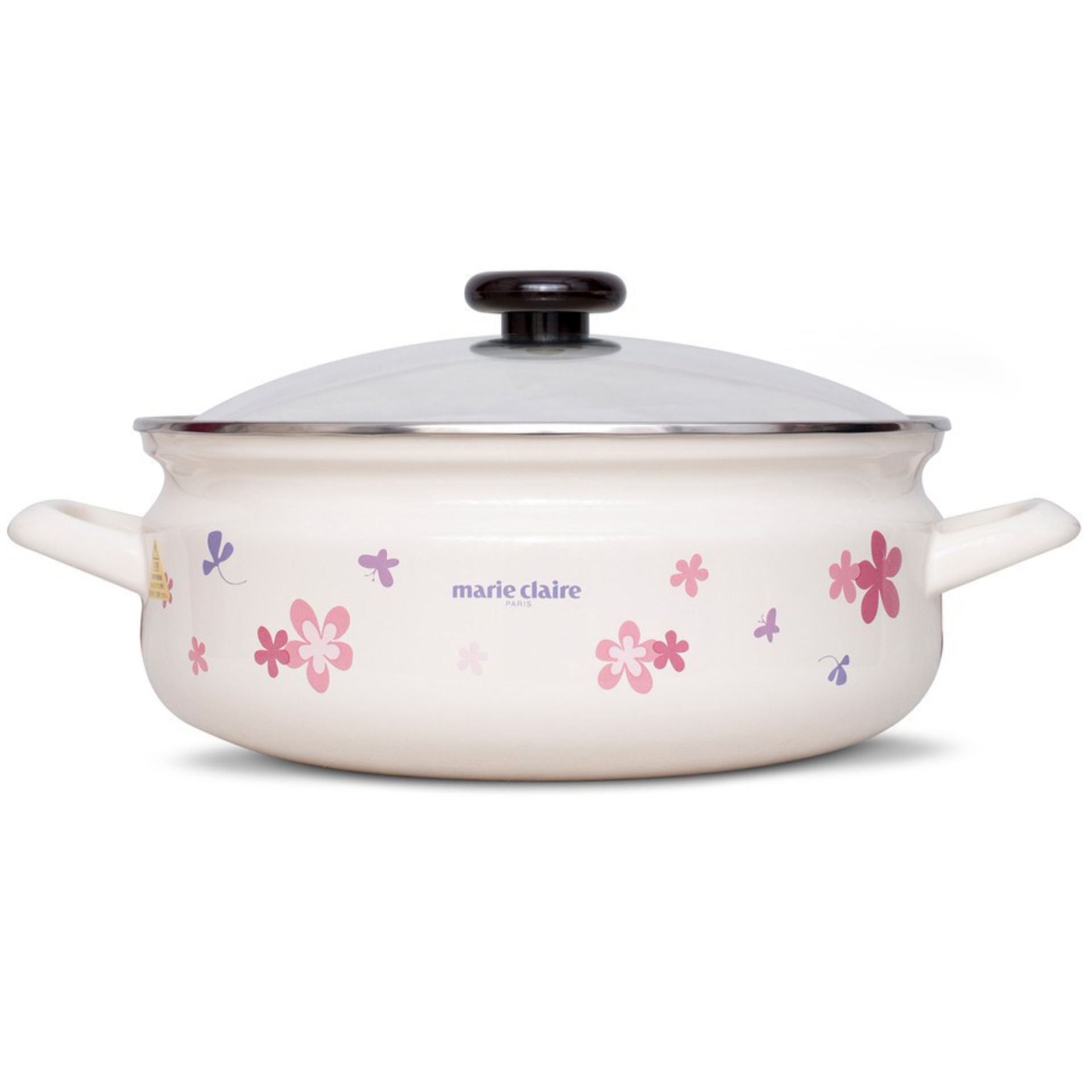 Nồi tráng men cao cấp bếp từ Nhật Bản Fujihoro Hoa văn hoa tím , nhập khẩu Thái Lan , bảo hành 2 năm