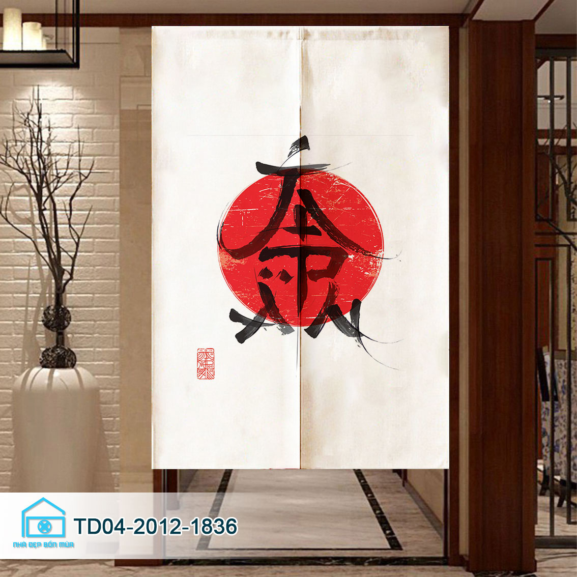 Rèm cửa Noren ,rèm phong cách Nhật Bản Tín Phát Decor, rèm nhà hàng ,rèm treo lối đi