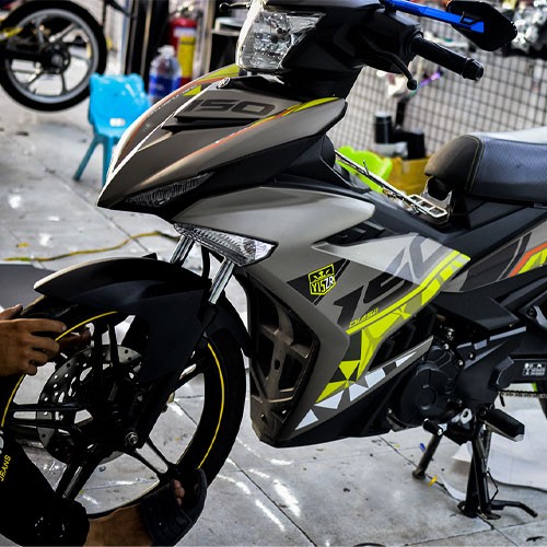 Tem trùm exciter 150 đen xám, tem exciter 150, team trùm exciter 150, tem xe exciter 150, team trùm ex 150, team xe exciter 150 đen xám