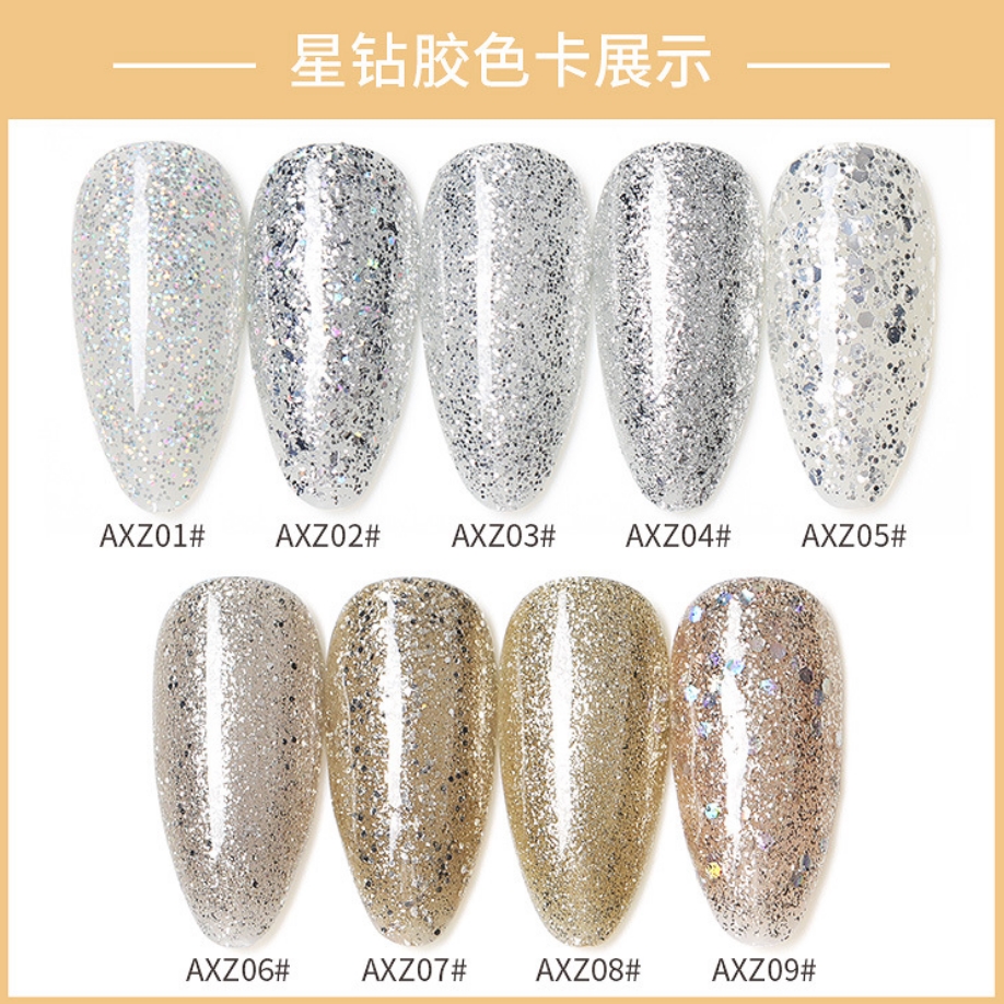 [HCM]Sơn gel AS kim tuyến mã AXZ (cần hơ đèn UV)