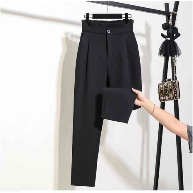 Quần baggy cạp cao xếp ly
