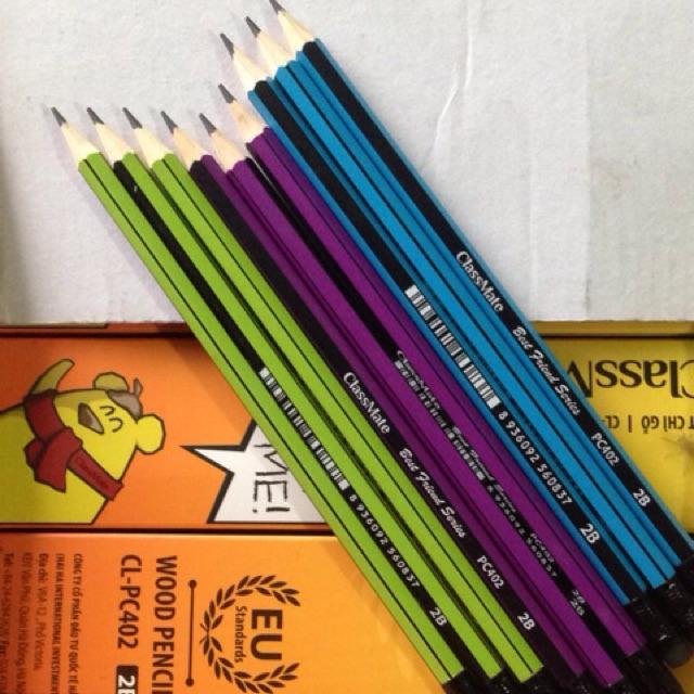Combo 12 Bút chì gỗ ClassMate 2B có gôm CL-PC402