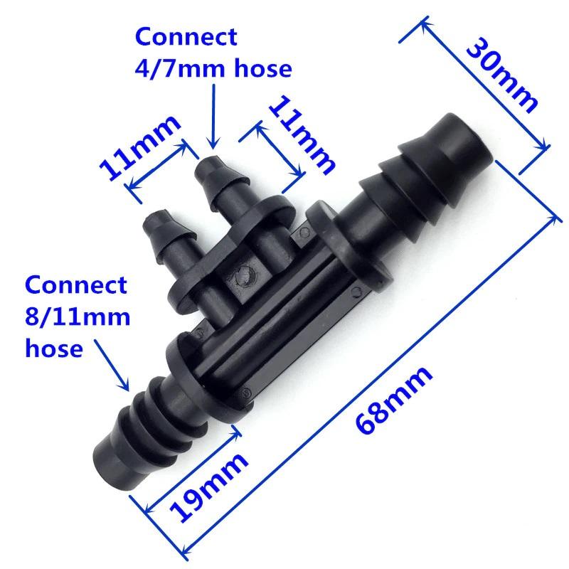 2 cái tê giảm ống 10mm xuống 6mm