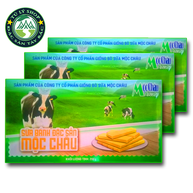 Bánh sữa xanh Mộc Châu 200g (hộp xanh vị nguyên bản)