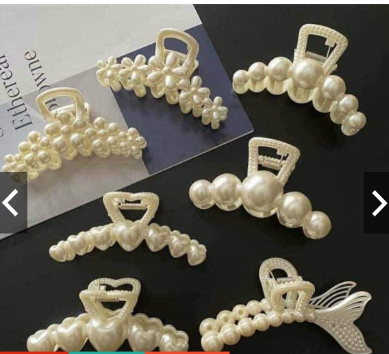 SET 7 KẸP TÓC GIẢ NGỌC TRAI HÀN QUỐC CAO CẤP MỚI