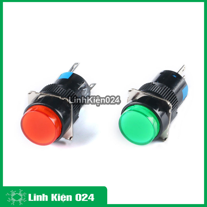 Nút nhấn đề 15mm 24vdc AL6- A nhấn giữ có đèn