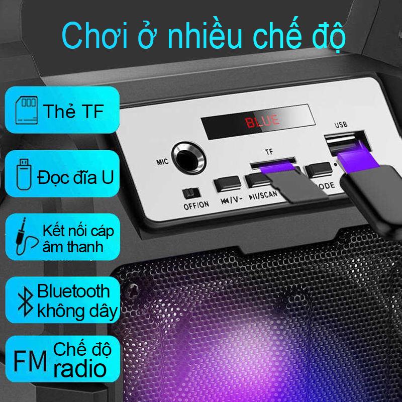 【New Be】Loa Bluetooth Âm thanh cực chuẩn tặng kèm Micro hát Karaoke (Loa bluetooth + micro)