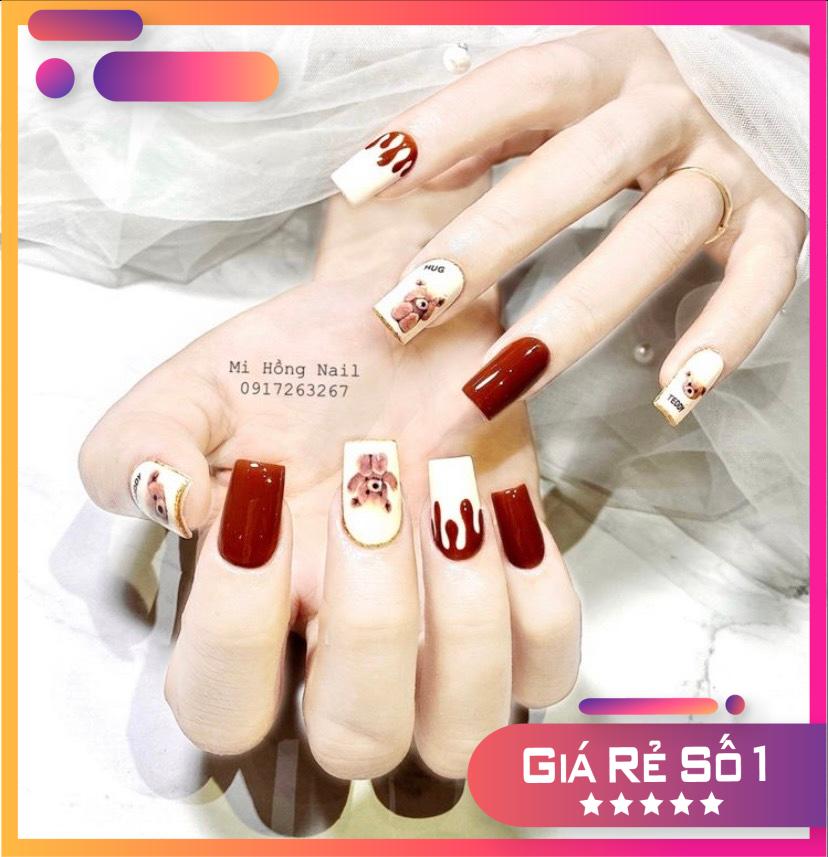 Móng up HSM vuông đục ,Hộp 500 móng - Nail 937