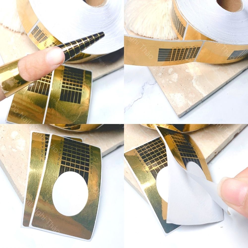 Giấy form móng đắp gel bột Nghi Thảo