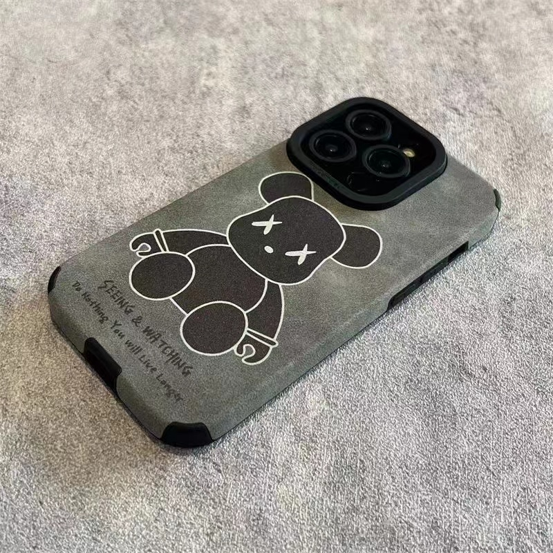 Ốp lưng điẹn thoại chống rơi hàng mới gấu bạo lực cho iphone 15 14 13 12 11 pro max