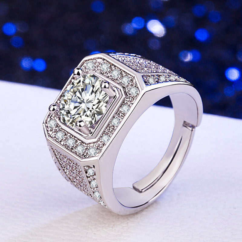 Nhẫn thời trang nam HK bạc ý S925 N56