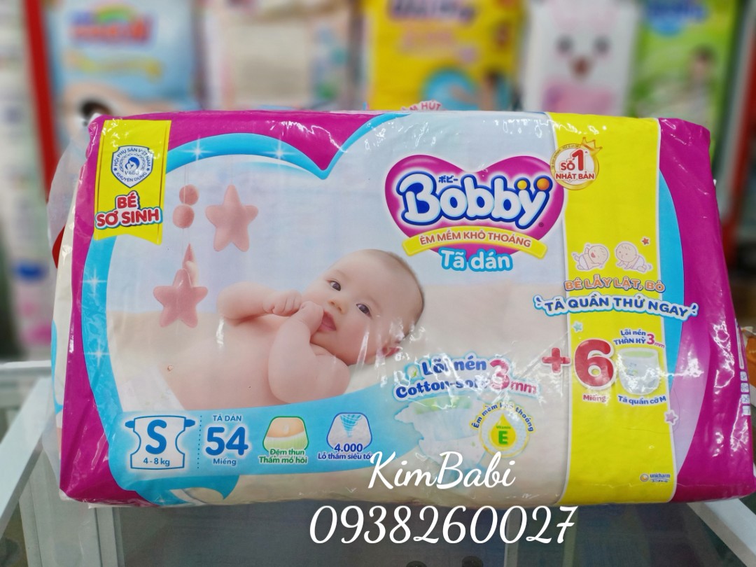 Tã Dán sơ sinh Bobby S54 miếng tã quần (Bé 4-8kg)