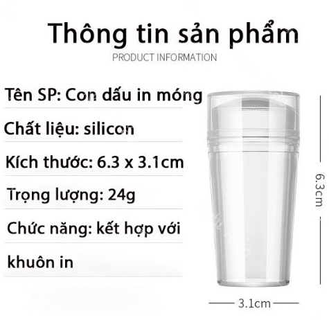 Con dấu in móng tay ( SẢN PHẨM CHỈ BAO GỒM 1 CON DẤU VÀ 1 TÁM GẠT)