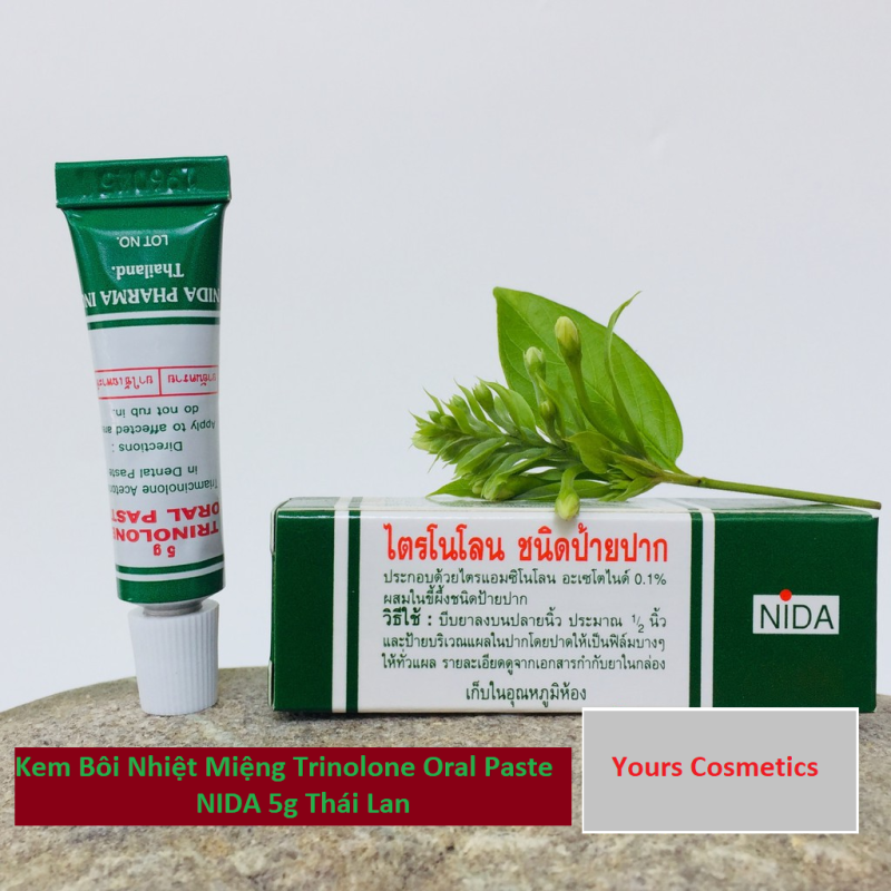 Kem Bôi Nhiệt Miệng Trinolone Oral Paste - NIDA 5g Thái Lan
