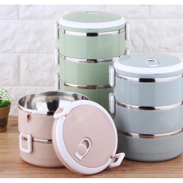 Cặp lồng giữ nhiệt lúa mạch 2/3/4 tầng ruột inox