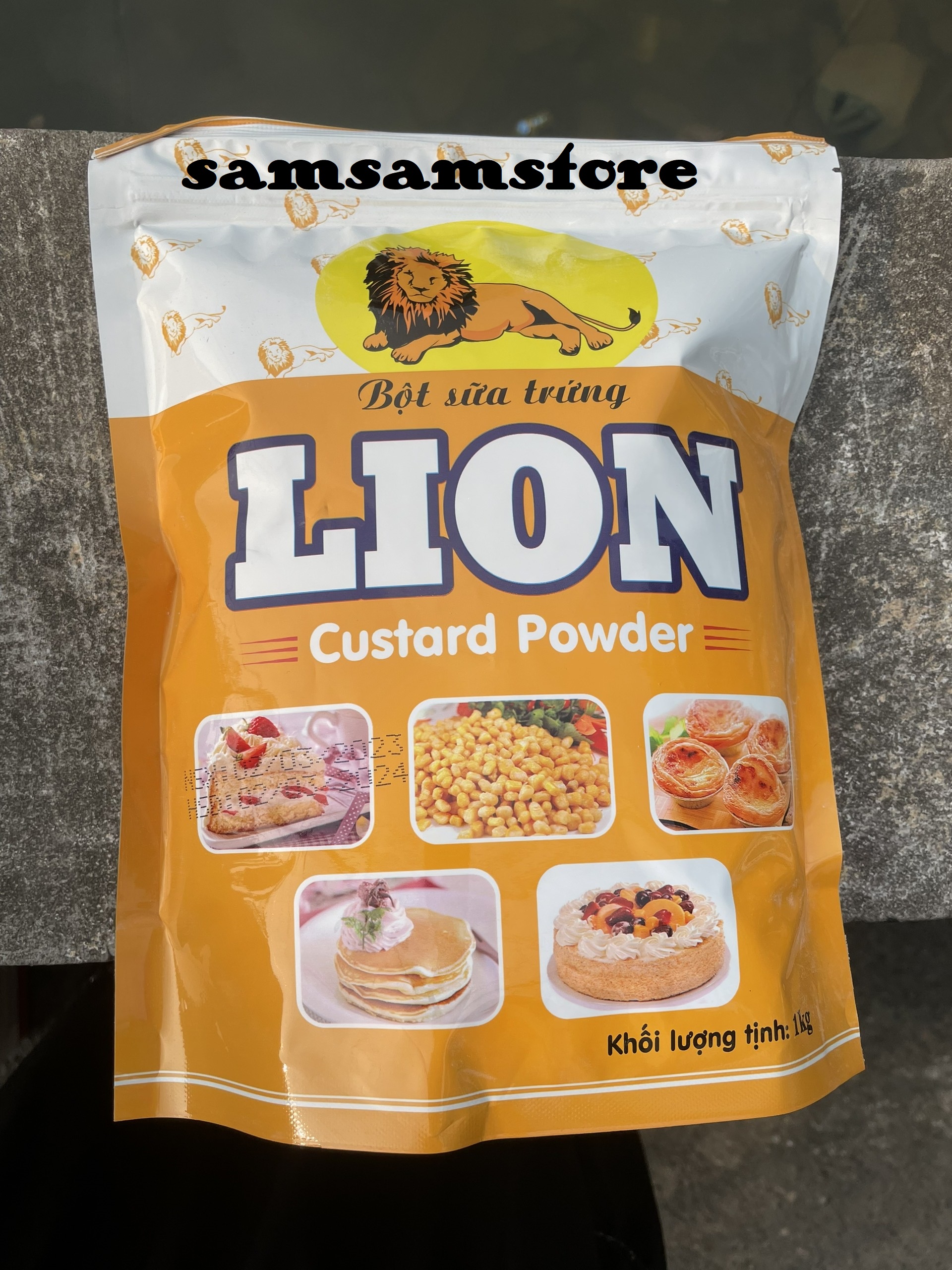 Bột Sư Tử Lion, Bột sữa trứng Lion gói 1kg (Custard Powder)