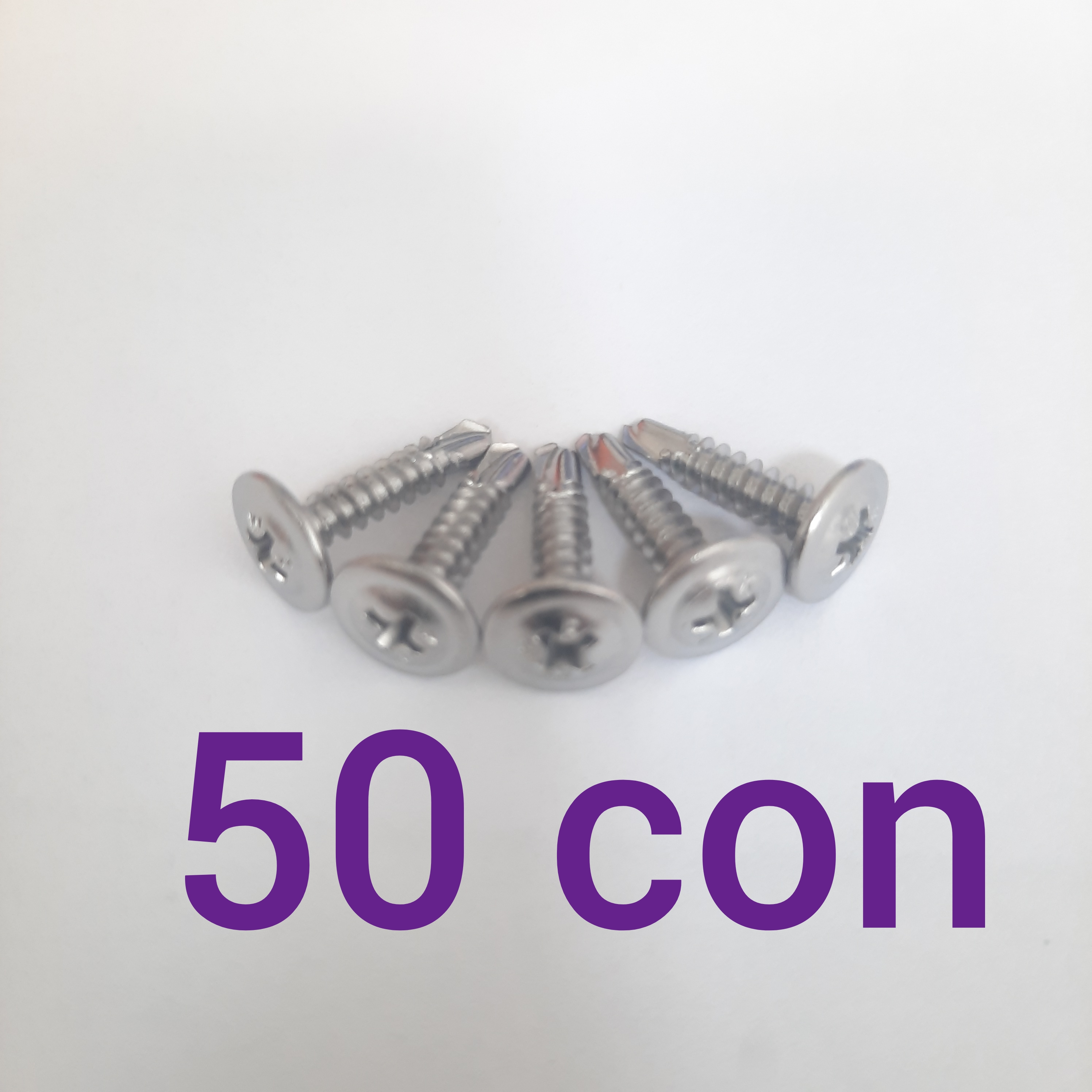 50 con vít inox 4*19 [ inox 410 đầu dù tự khoan ]vít đuôi cá [ Có thể chọn mua 50 hoặc 100 con sẽ rẻ hơn ]